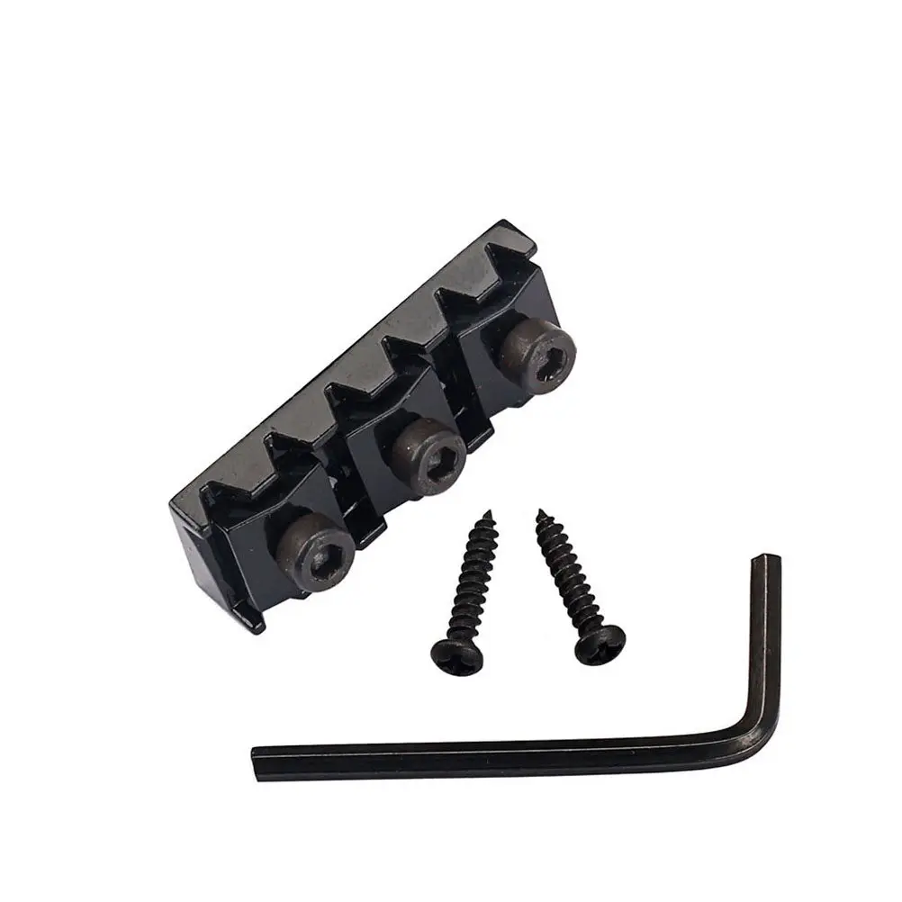 42Mm Zinc Alloy Guitar Locking Nut String Tool Electric Guitar Parts Accessories Black Wrench view 3
