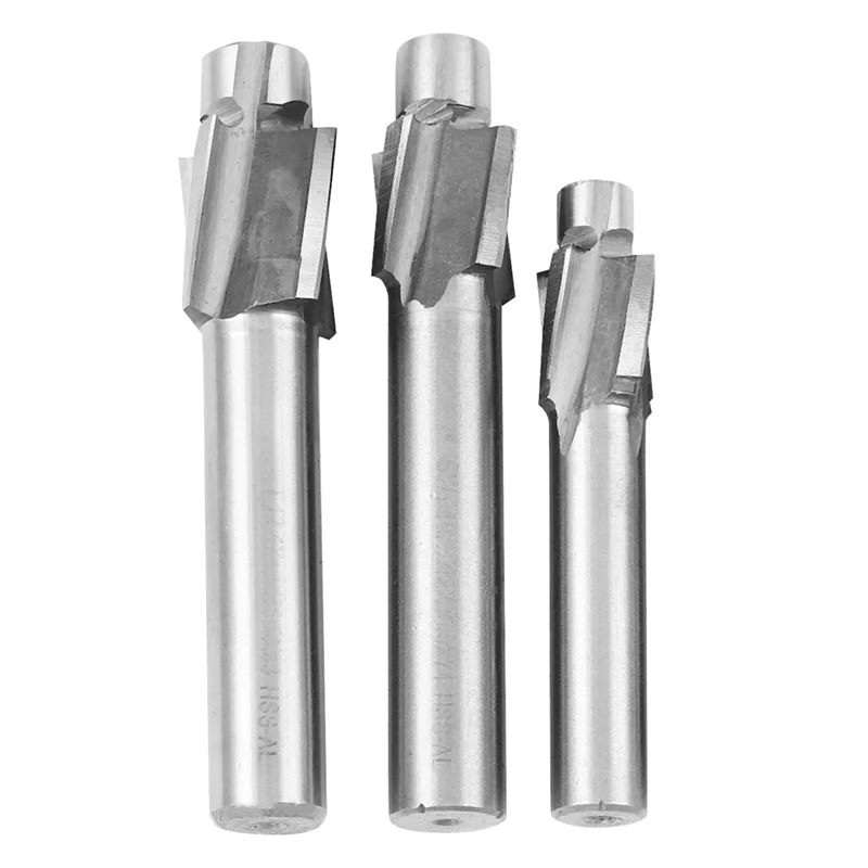 

WCS-14Pcs M3-M12 Counterbore Milling Cutter High Speed Steel Pilot Slotting Tool End Mill Slot Drill Bit Set