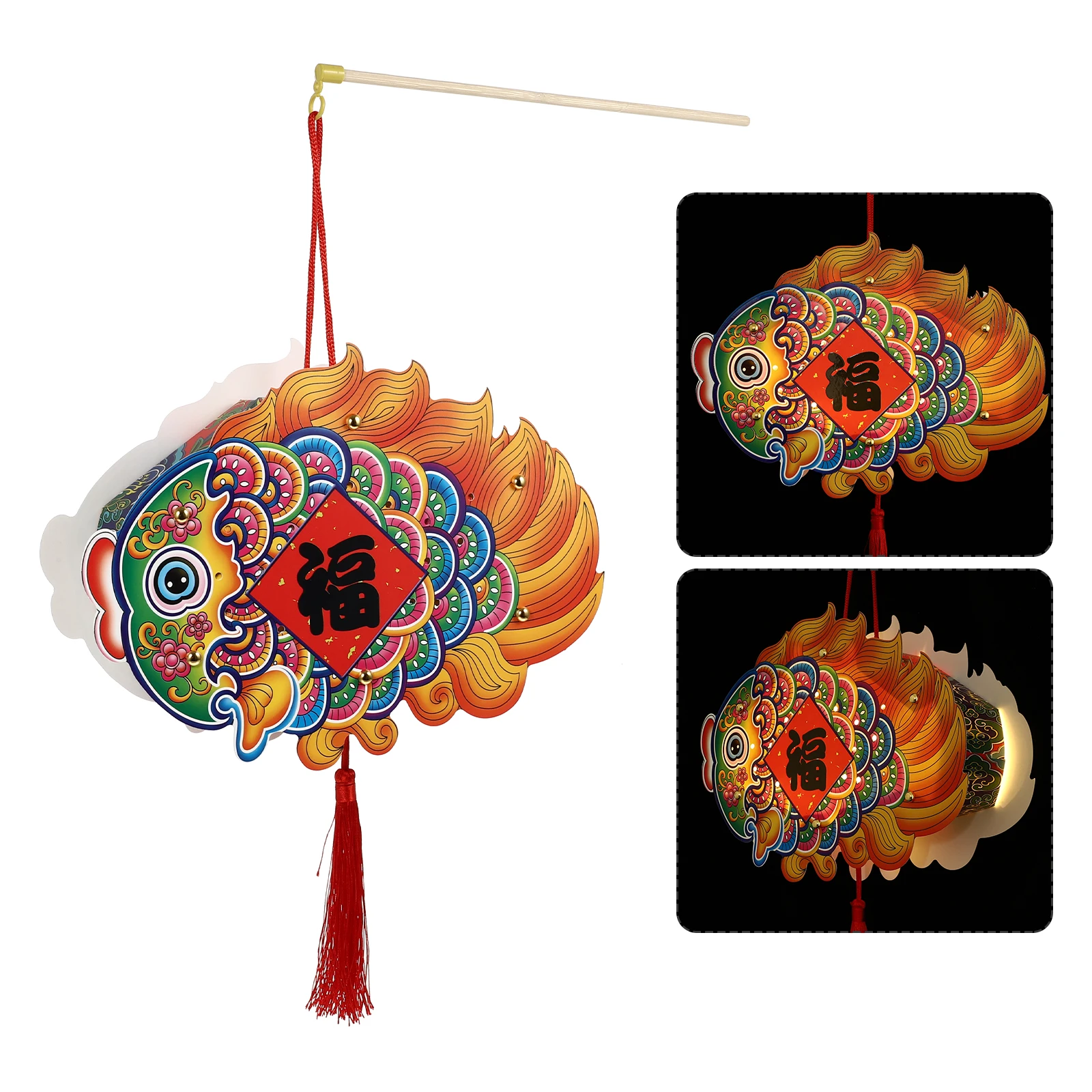 Lanterne di pesci dei cartoni animati Piccola lanterna decorativa sospesa per la casa Lanterna sospesa per ufficio Illuminazione per interni a forma di pesce