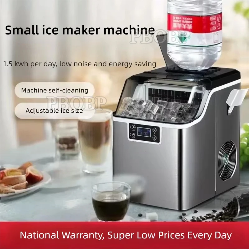 PBOBP Small Ice Maker Electric Multi-functional Smart Touch Screen Ice Machine Home Kitchen Office Portable Ice Making Machine