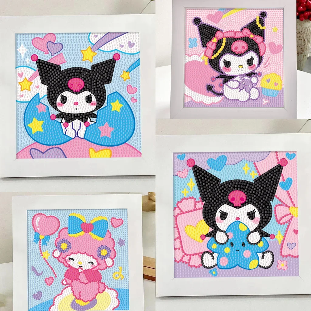

Adult and Children's Painting Set 5D DIY Beginner Diamond Art Set Round Cartoon Christmas Kuromi Decorative Painting Gift