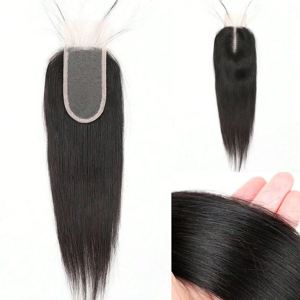 2x4 Body Wave Spitzen verschluss Schweizer transparente Spitze brasilia nische Remy Echthaar Spitzen verschluss gerade vor gezupft natürlichen Haaransatz