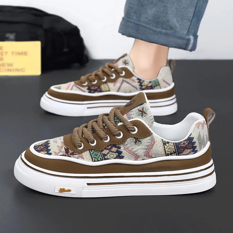 

High Quality Men's Canvas Shoes New Sneakers Trend Hot Sale Comfortable Man Casual Shoes Outdoor Non-slip Breathable Men Shoes