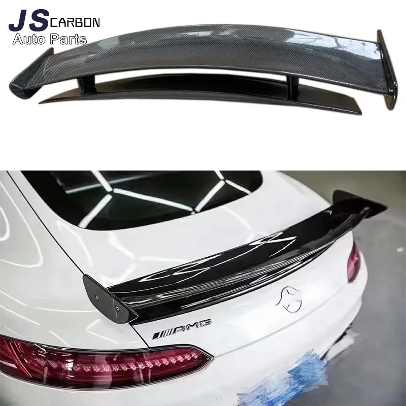 For Mercedes Benz AMG GT REVOZPORT style Carbon Fiber Rear Spoiler Duckbill Car Wing  Retrofit the rear wing body kit