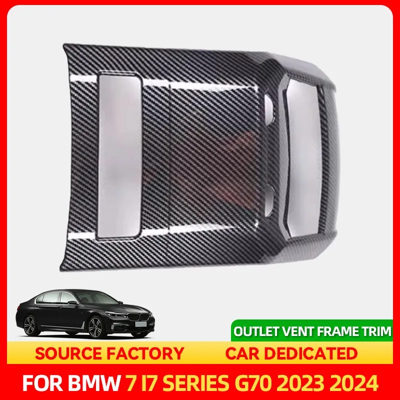 

Стайлинговые молдинги из горячего АБС-пластика из углеродного волокна, автомобильное заднее вентиляционное отверстие, рамка, накладка, наклейка для BMW 7 i7 серии G70 2023