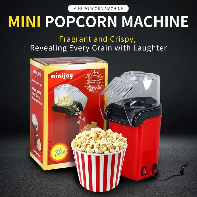 

Mini Fully Automatic Electric Popcorn Machine Small Children's Kitchen Home Appliance Fun Cross-border