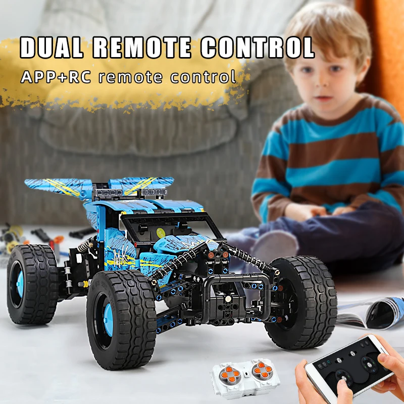 Mould King 18019 Hurricane Remote Control Toy bricks All Terrain Off-road Climbing Desert Drift Car Building Block for kids