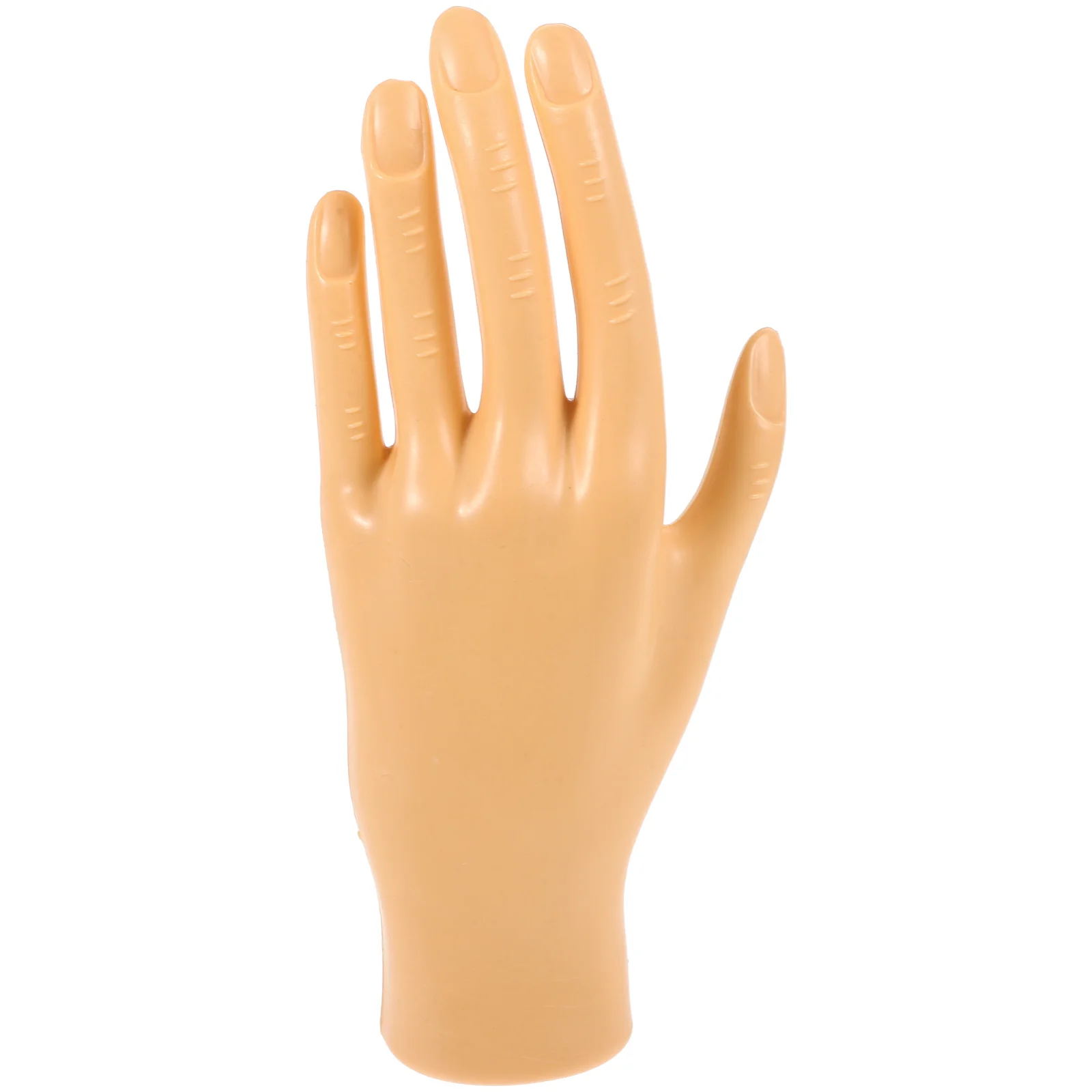 Manicure Practice Prosthetic Hand for Nails Fake Piece Realistic Rubber Artificial Skin Color Nail Display Model Lightweight