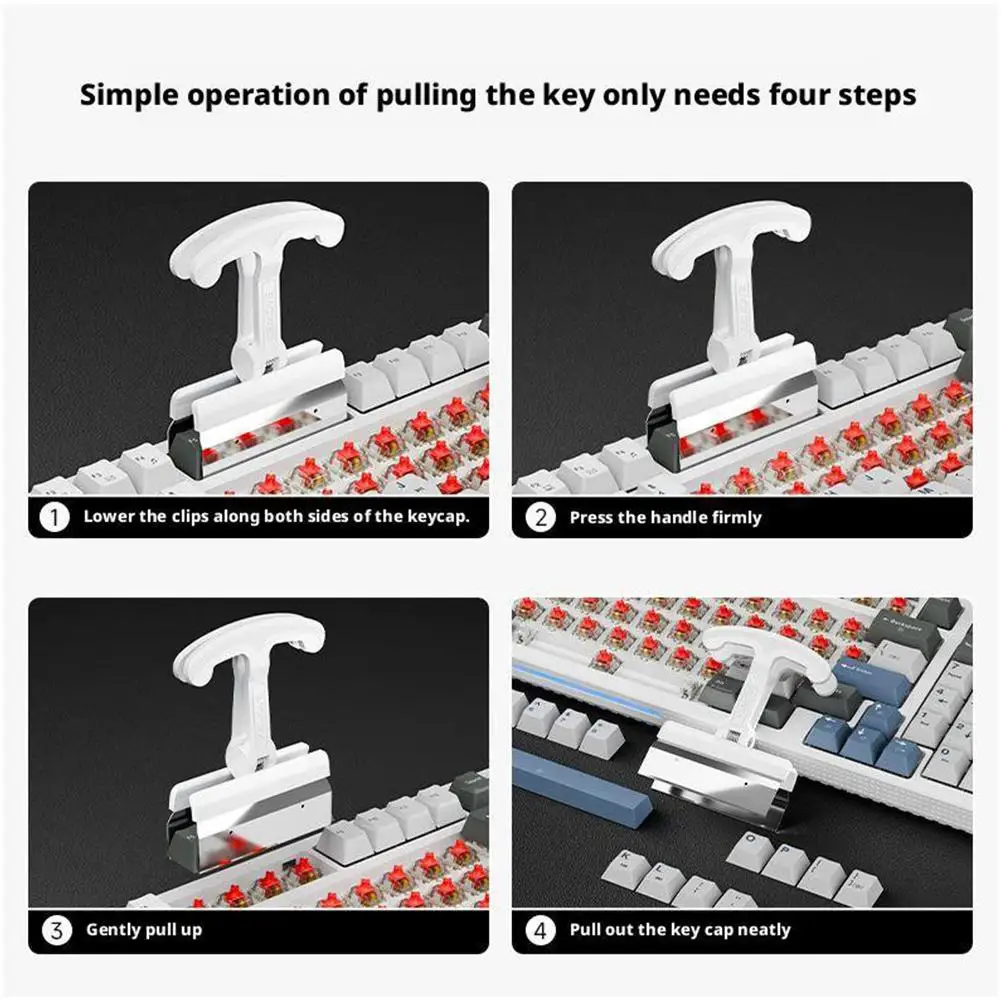 

Universal Keycaps Remover Key Puller Removal Tool Mechanical Keyboard Key Caps Large Size Puller Remover PC Repair Cleaning Tool