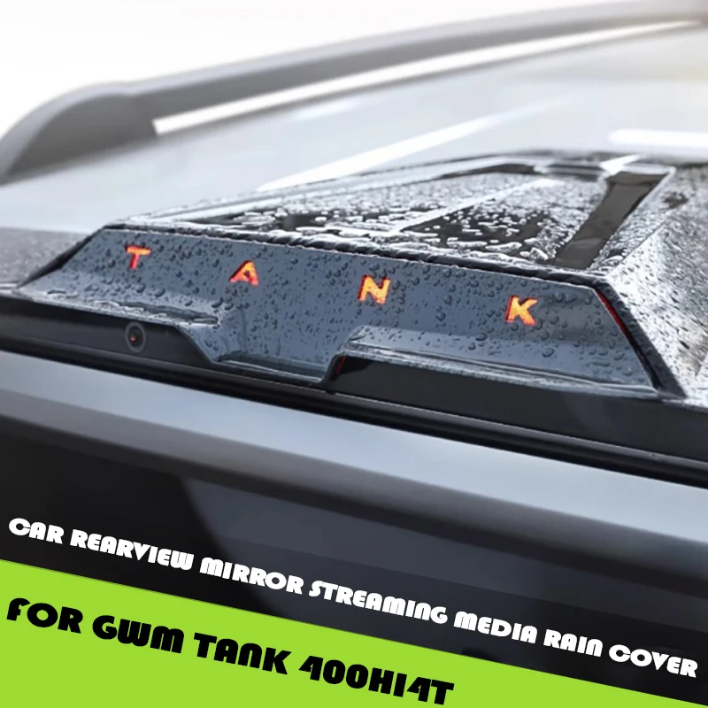 

Car Rearview Mirror Streaming Media Rain Cover Fit for Tank 400Hi4T Modified Rear Camera Rain Shield Car Exterior Upgrade Parts