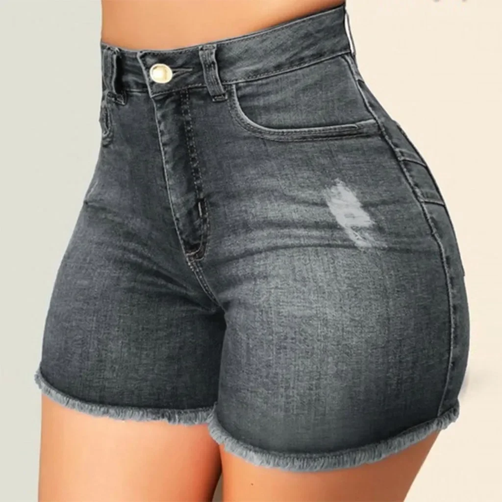 Customization 2025 New Summer Womens Jeans Shorts Jeans Short Length High Waisted Broken Denim Shorts Ripped Jeans High Waisted
