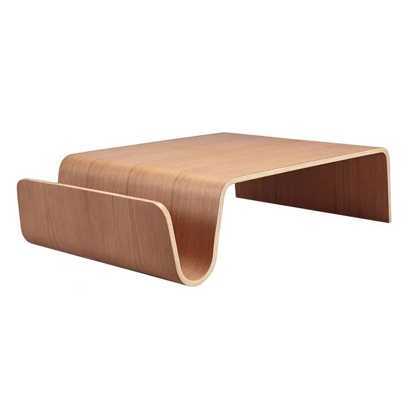 Simple living room creative table coffee table coffee table Nordic medieval big curved wood