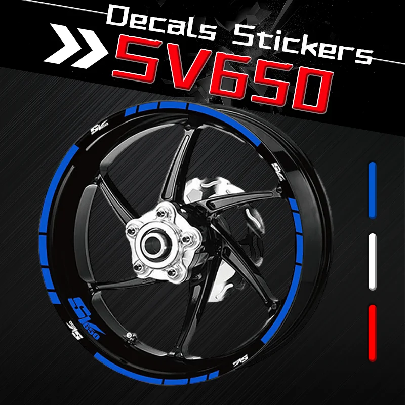 

Motorcycle Wheel Reflective Stickers For SV650 SV650S SV1000 Inner Rim Stripe Tapes Waterproof Sign Decals sv650 sv650s sv1000