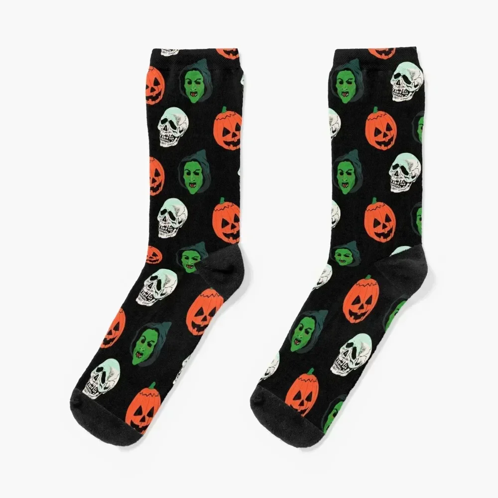 Silver Shamrock Mask Set Socks Stockings man funny gifts Socks Ladies Men's