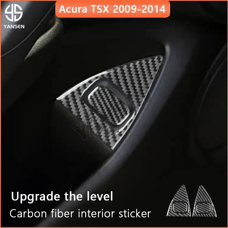 

Car Door Rear Trunk Switch Panel Trim Cover Accessories Carbon Fiber Car Sticker For Acura TSX 2009-2014