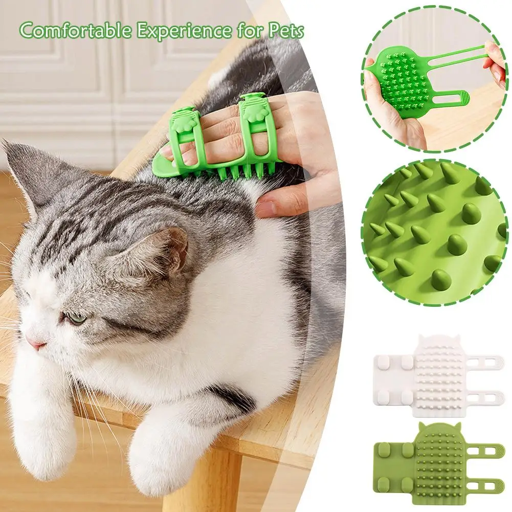 Dog Cat Hair Removal Comb Pet Massage Brush Self Cleaning Combs Silion Wall Brush Scratch Chair Cat Rubbing Soft Tool Groom G2O7