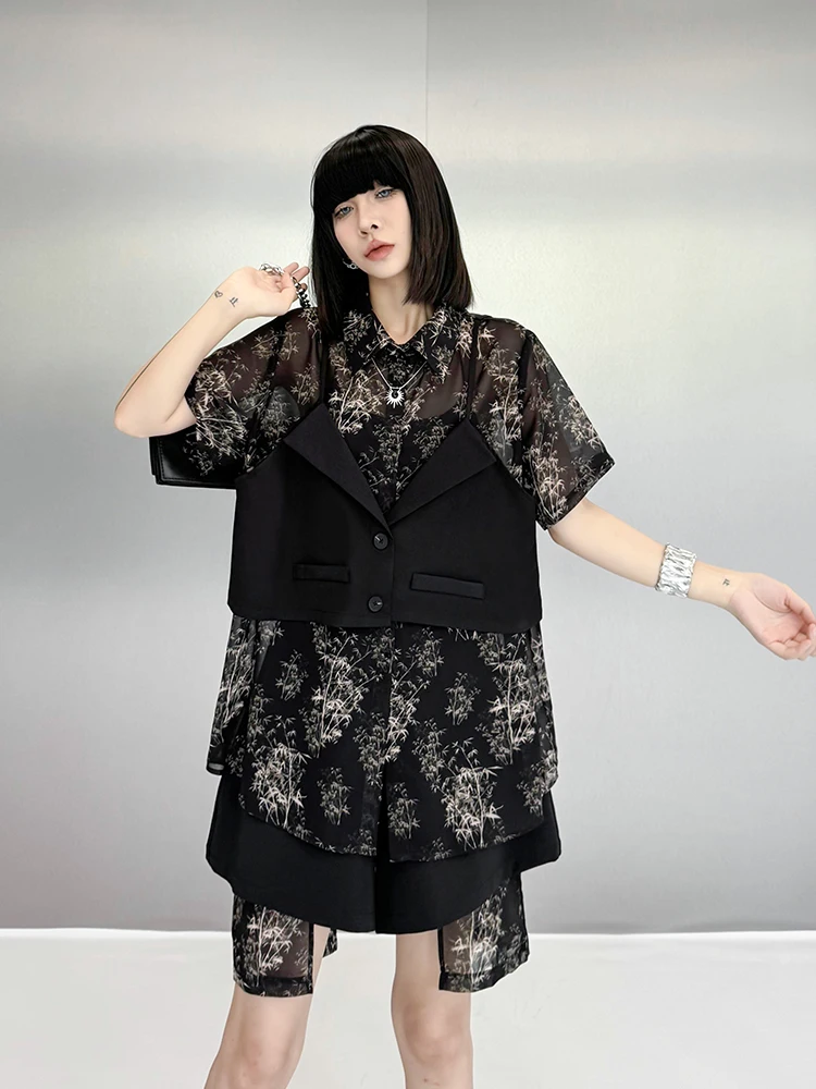Retro Hong Kong Style Loose Fashion Set 2026 Summer New Arrival Unique Design Sense Shirt Short Pants Breathable Lightweight