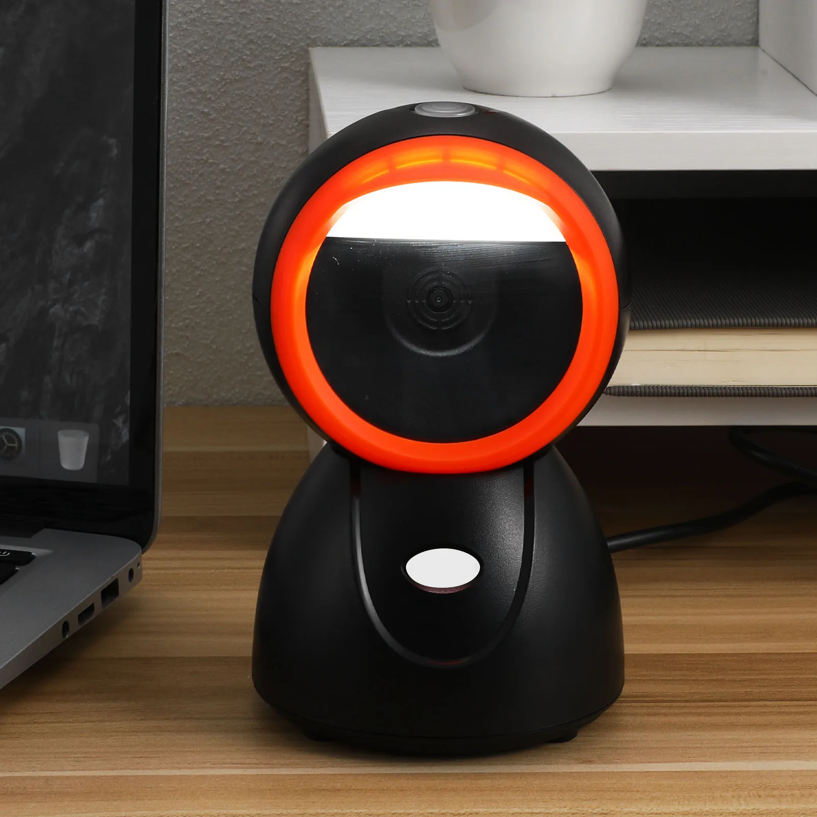 

Vertical Scanner Stand For Supermarket Mini Abs Desktop Inventory Reader Efficient Scanning Adjustable Durable