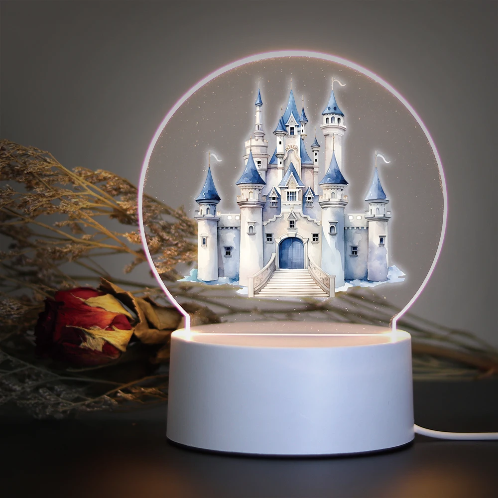 castle Children Bedroom Decor 3D Lamp For Bedroom Night Lights Avatar Mange Room Decor Kid\'S Gift Rgb Night Lights Led