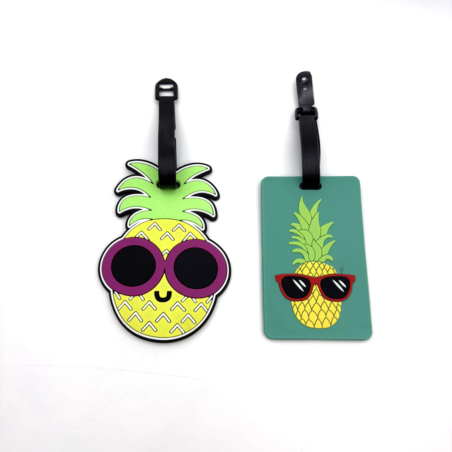 1pc/2pcs/6pcs Cute  Pineapple Suitcase Tag Travel Accessories Luggage Tag Silica Gel Suitcase ID Addres Holder Boarding Tag