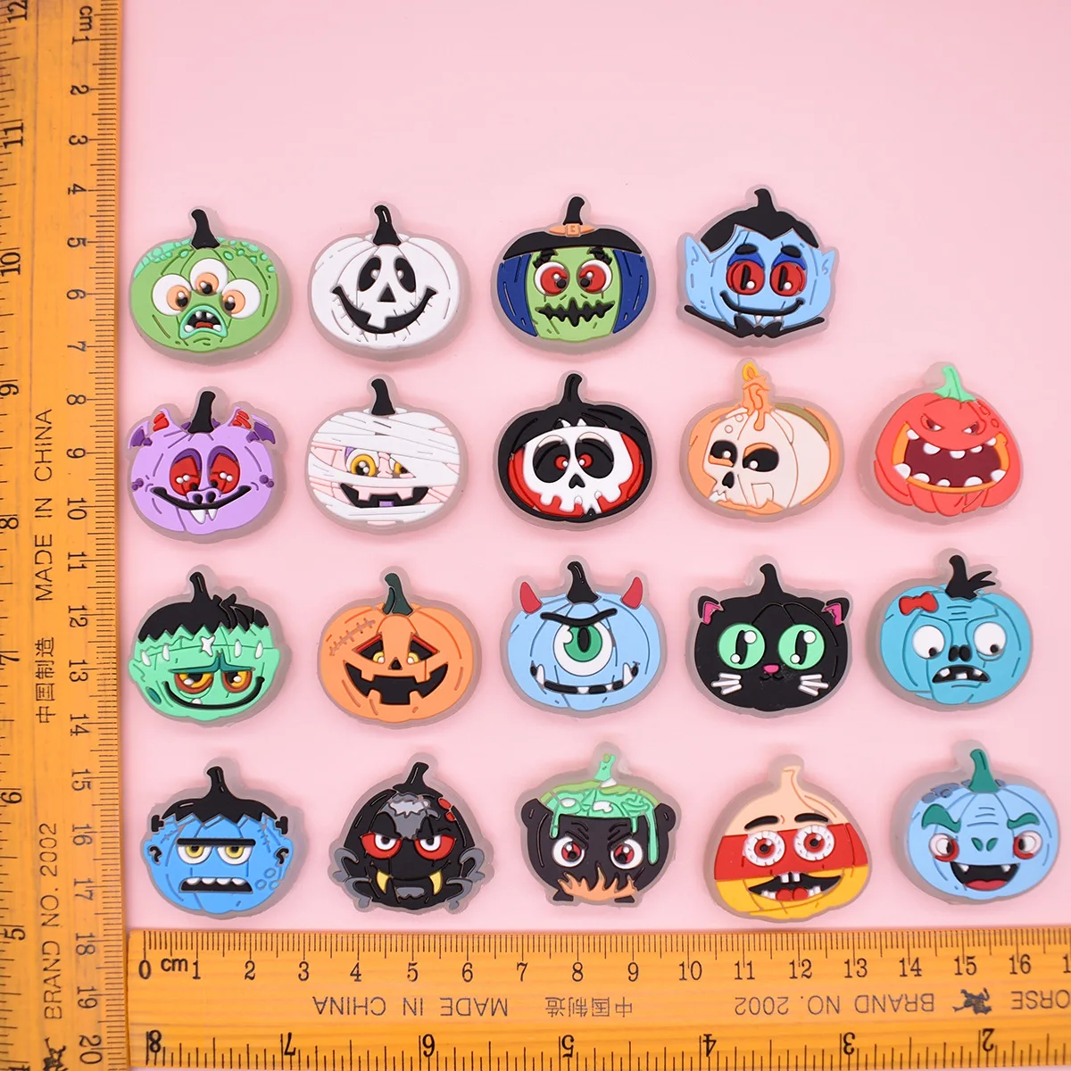 LED lighting Halloween PVC shoe Charms Slippers Buckle combination Fit Wristbands accessories Decoration Bands gift unisex party