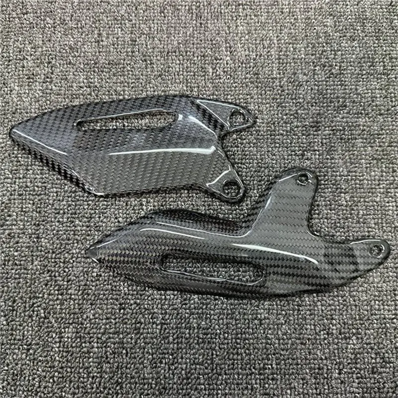 AU05 -For Kawasaki Ninja H2 H2R 2015-2024 ألياف الكربون دراجة نارية كعب الحرس لوحات مساند القدم الملحقات