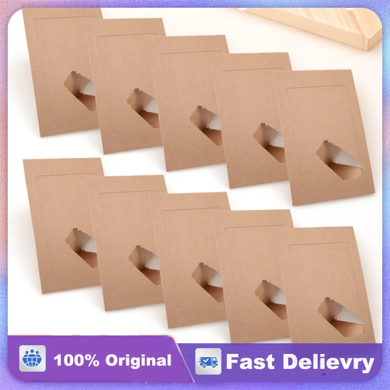 

10pcs Kraft Paper Photo Frame 7 Inches Brown DIY Home Decoration Table Top Display Picture Frames Set of 10 Elegant Bedroom