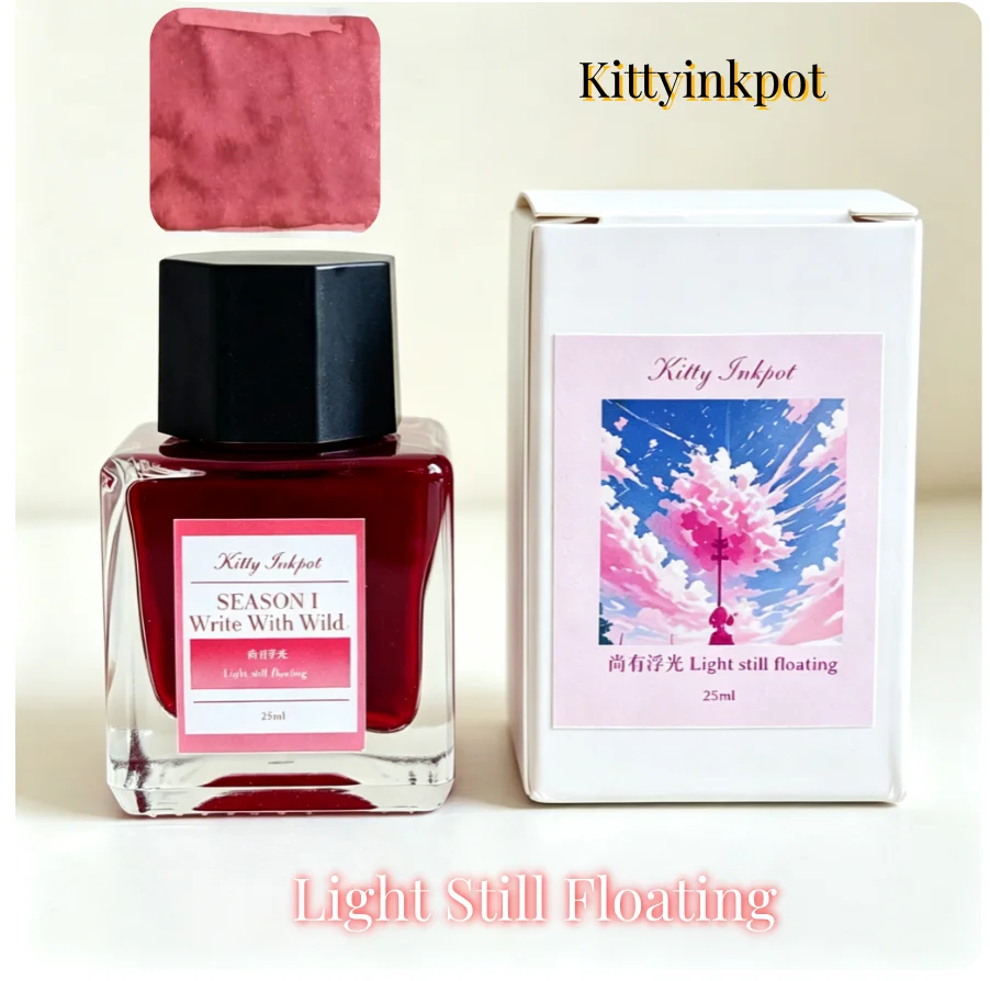 Kittyinkpot,season 1, Light Still Floating, Fountain Pen Ink Gradient Chromatography Sheen Ink 25ml