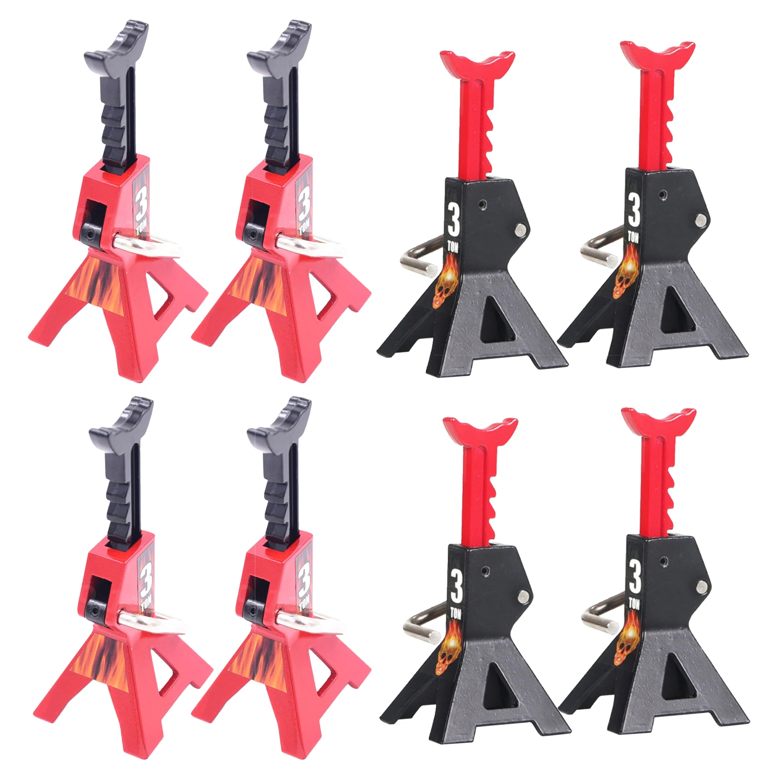 2/4PCS 1:10 Scale Metal Jack Stands Repairing Tool For SCX10 D90 TRX4 RC Car model toys upgrade parts high quality