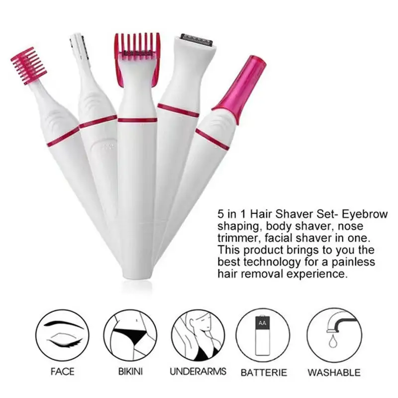 Eyebrow Knife 5 in 1 Electric Shavers Body Hair Removal Painless Epilator Woman Tools Trimmer Face Women Eyebrows Shaver Women\'s