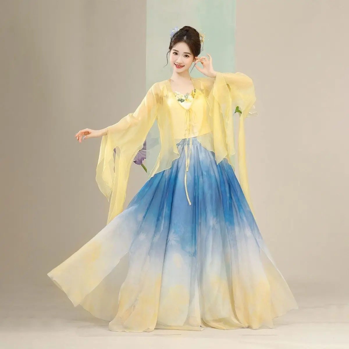 classical-dance-gown-gradual-flowing-skirt-professional-performance-costume-a-line-skirt-disk-dance-costume-for-adults