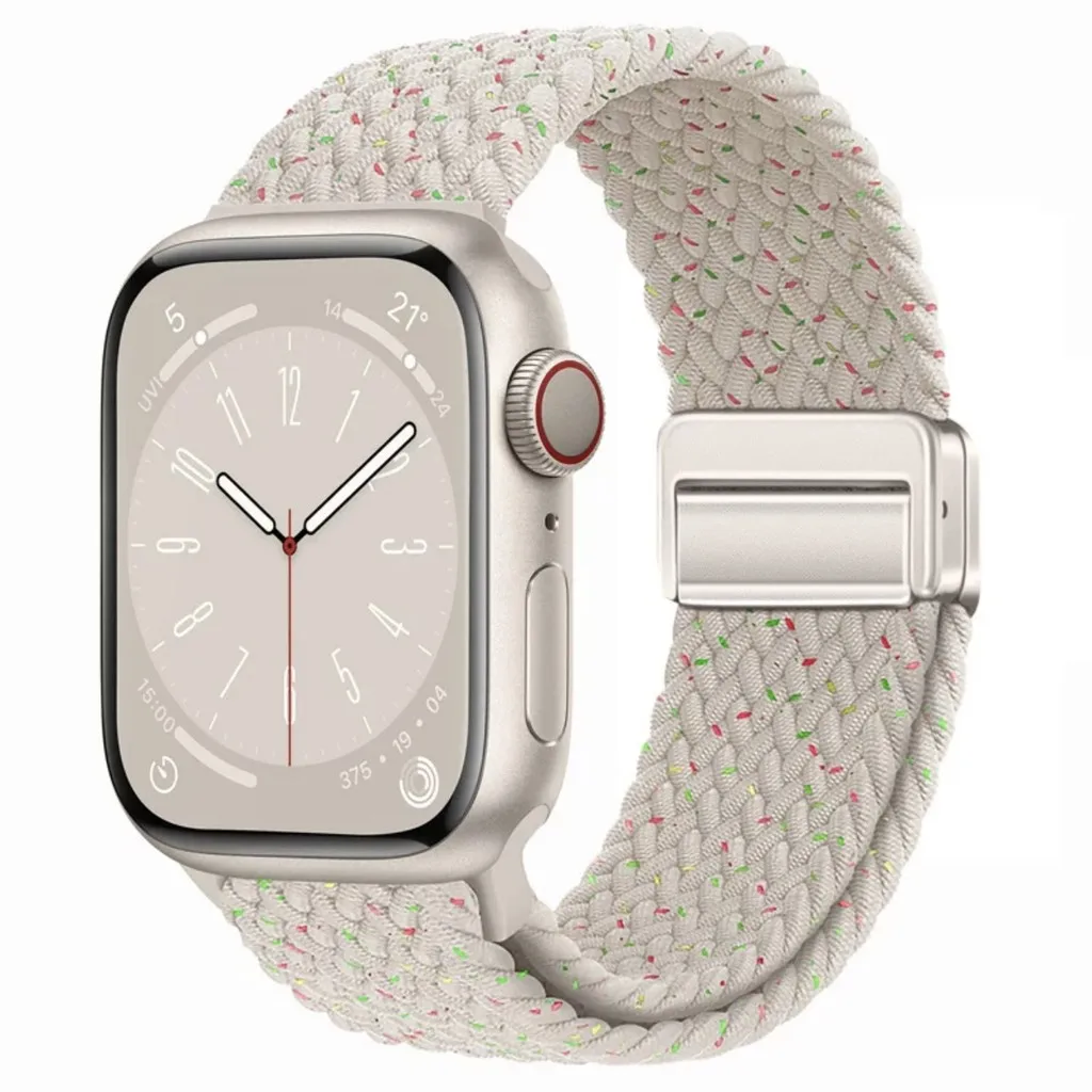 Geflochtenes Nylonarmband, kompatibel mit Apple Watch S10 46 mm, 44 mm, 40 mm, 45 mm, 49 mm, 41 mm, 38 mm, iWatch-Serie SE 10 7 3 5 6 8 9 Ultra
