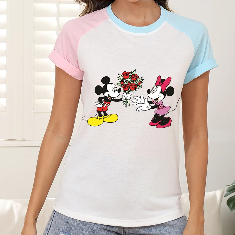 

Clothes Mickey Minnie Mouse Printed Women T Shirt Customized Y2k T-shirt Women Cartoon Clothing Tees Tops Disney Trends 2025