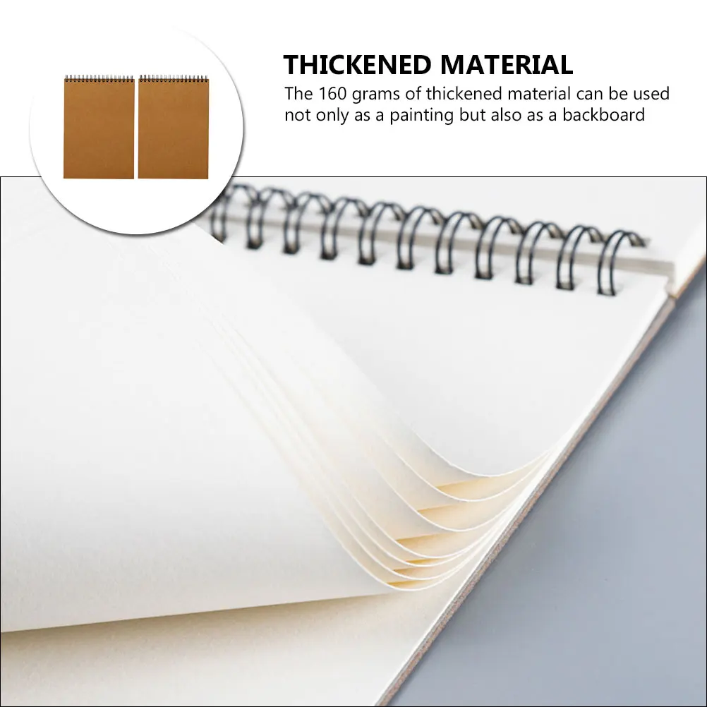 

2 Pcs Journal Notebook Blank Pad Drawing Paper Travel Lined Notebooks