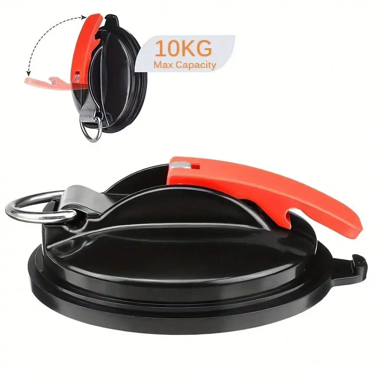 2 Durable Outdoor Suction Cups with Sturdy Hooks, Suitable for Camping Ropes, Car Tents