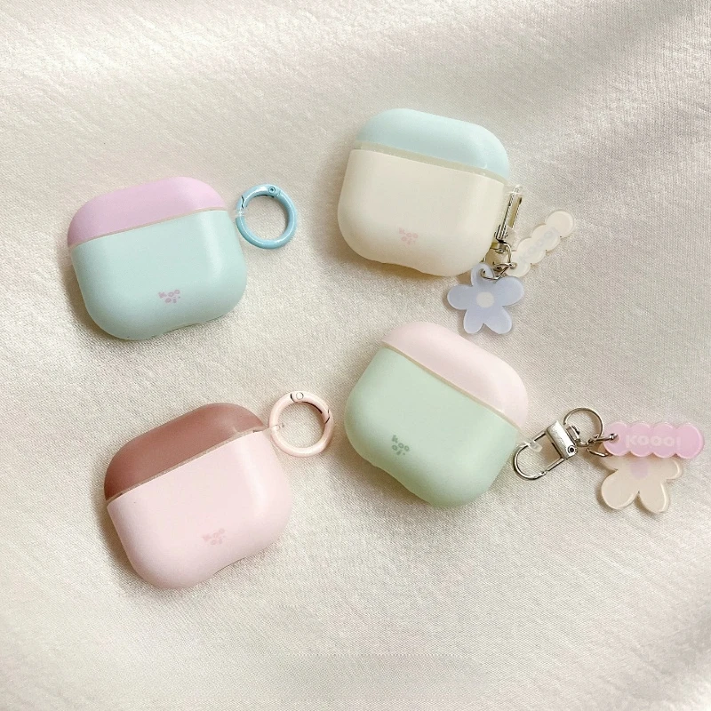 Bonbonfarbene Kopfhörer-Hülle für Apple AirPods Pro3 Air Pods 4 2 1 Pro2 Kristallklare Weiche TPU Transparente Schutzhülle