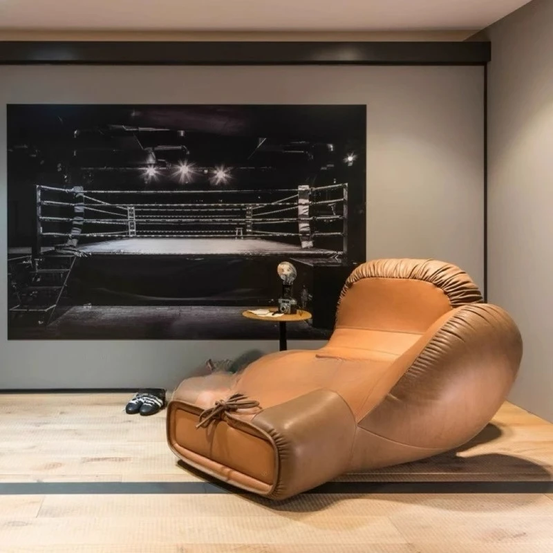 

Shaped gym boxing gloves sofa chair fiberglass creative leather single leisure recliner