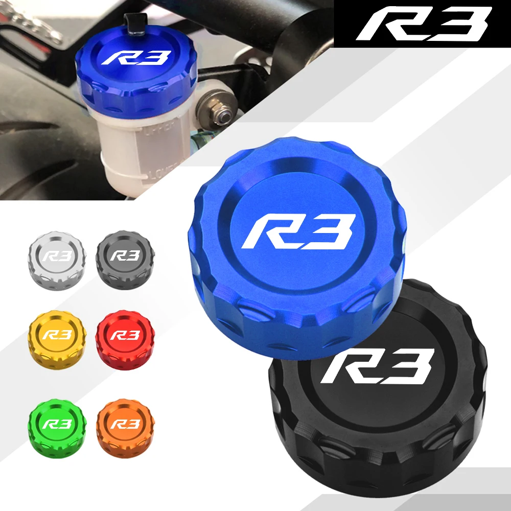

For Yamaha R3 YZF-R3 YZFR3 2015-2025 2024 2023 2022 2021Motorcycle Accessories CNC Rear Brake Fluid Reservoir Cap Cylinder Cover