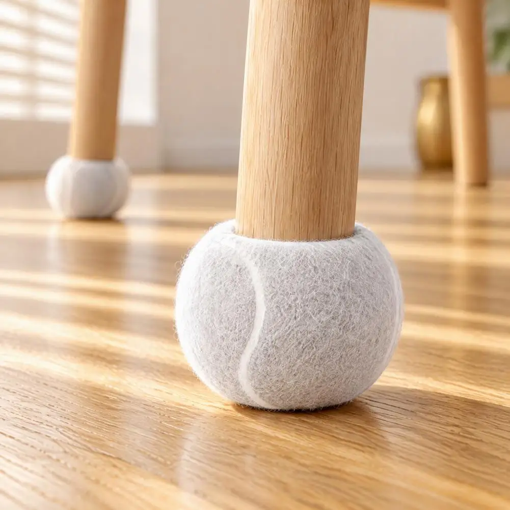 Furniture Floor Protectors Dining Chair Leg Protectors Tennis Ball Chair Leg Covers Non-slip Felt Floor Protectors for Chairs