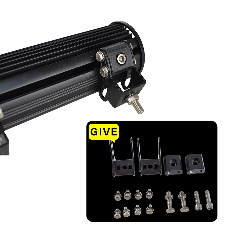 20 inch 126w LED Light Bar License Plate Mount Bracket Bull Bar IP67 Combo Beam Car SUV Offroad Truck 4x4 12V 24V