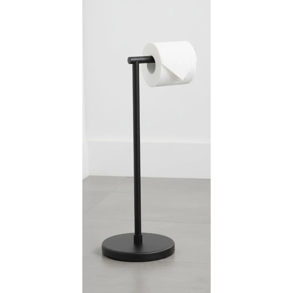 

Modern Freestanding Toilet Paper Holder Stand, SUS304 Stainless Steel Rustproof Tissue Roll Holder for Bathroom Kitchen