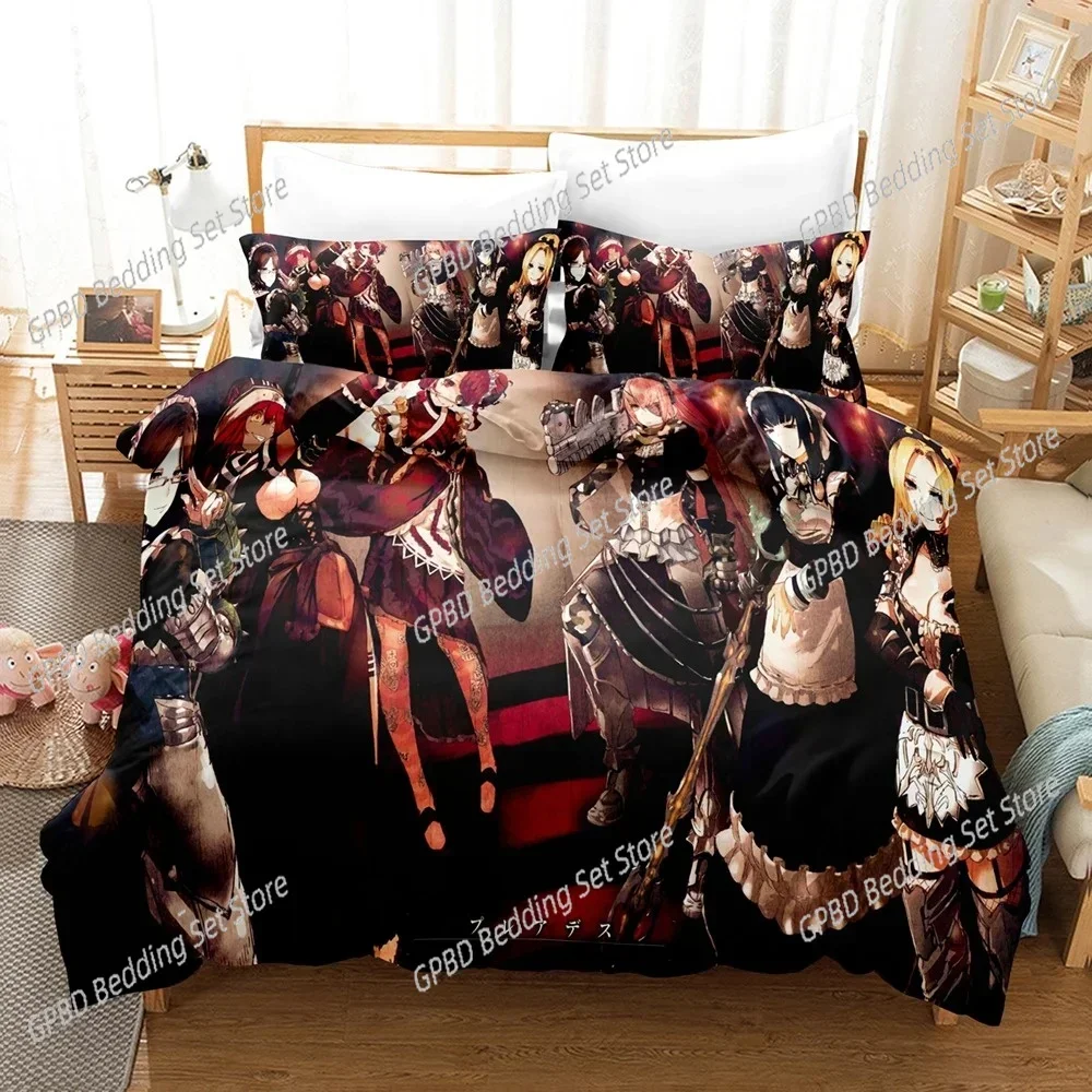 3D Print Game The OVERLORD Comfortable Duvet Quilt Cover Pillowcase Bedding Set Children Bedroom Decoration Home Textile