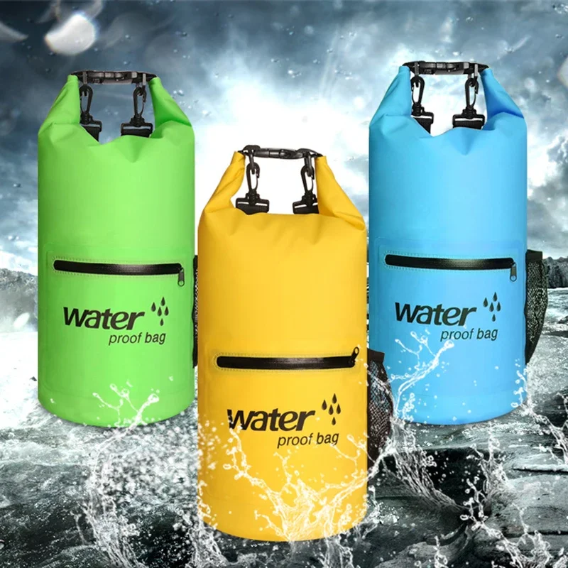 Bolsas secas impermeables para exteriores, mochila de natación de PVC, ligera, para teléfono, flotante, kayak, Camping