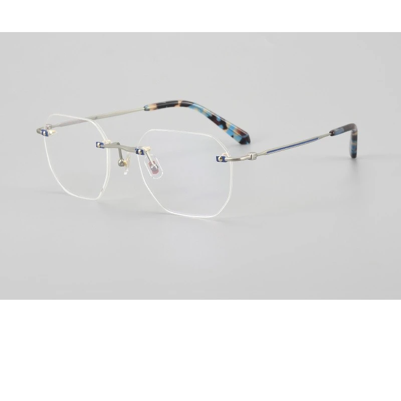 

Rimless glasses are rich in color and unisex personalized glasses support glasses with different color borders