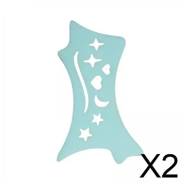2xEyeliner Stencil متعددة الأغراض وقابلة لإعادة الاستخدام من السيليكون لأداة تحديد العيون للسيدات باللون الأزرق #1