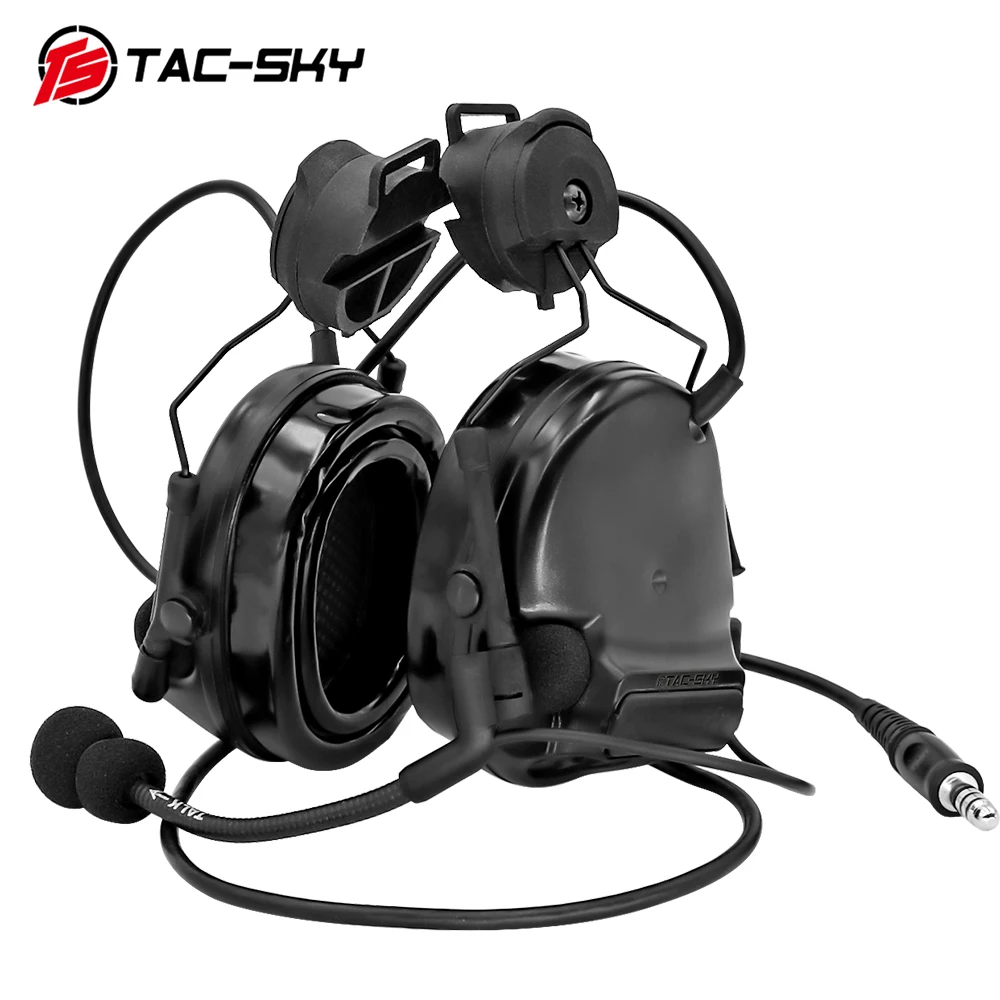 TAC -SKY COMTA III Tactical Helmet ARC Bracket Headphone Outdoor Hunting Sports Noise Reduction Tactical Walkie Talkie Headset