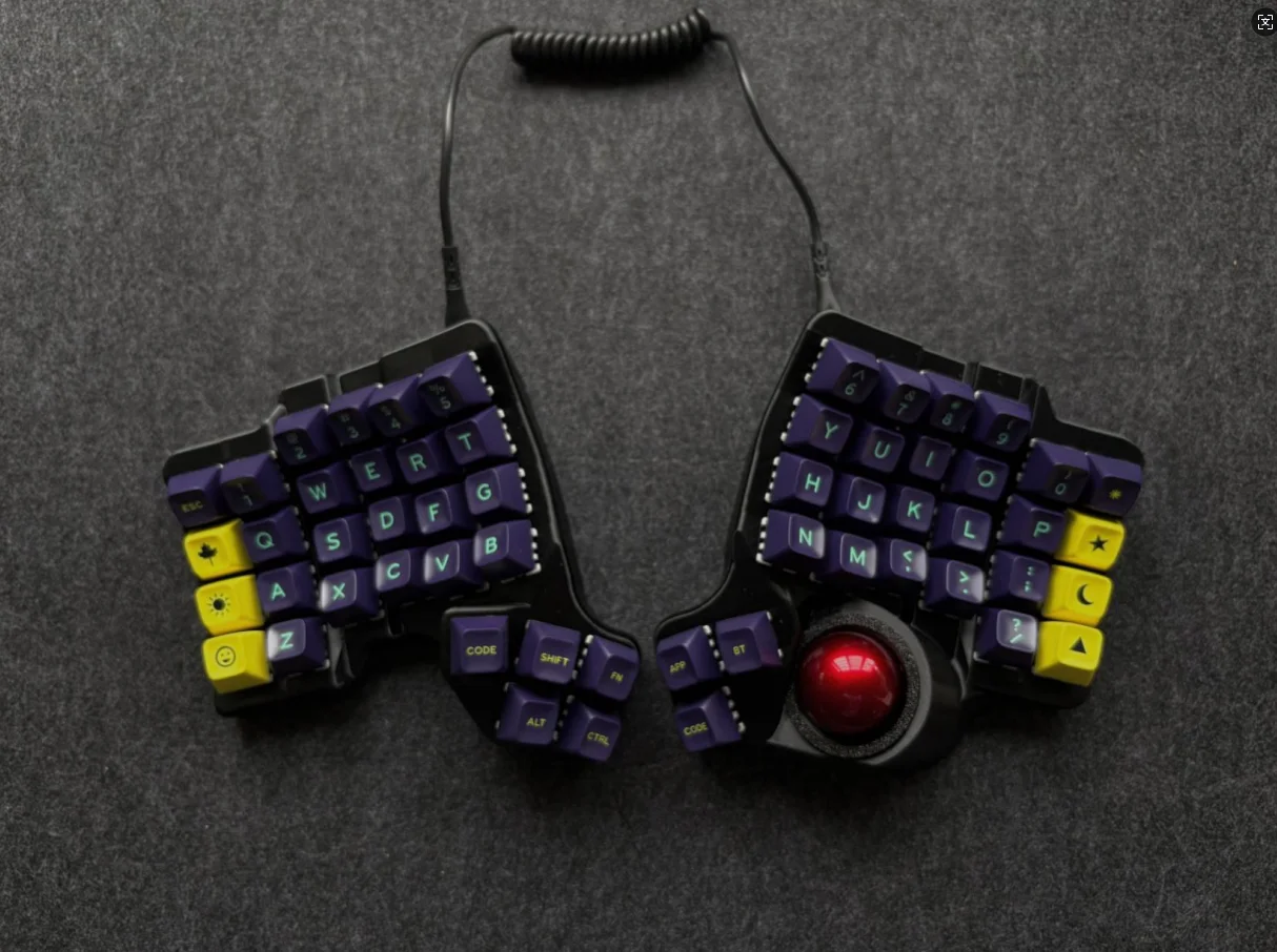 Weekin Charybdis Trackball Split Keyboard MK1 Mechanical Keyboards Kit Bluetooth Dual-Mode ZMK Wired QMK Hot Swap Gaming Custom