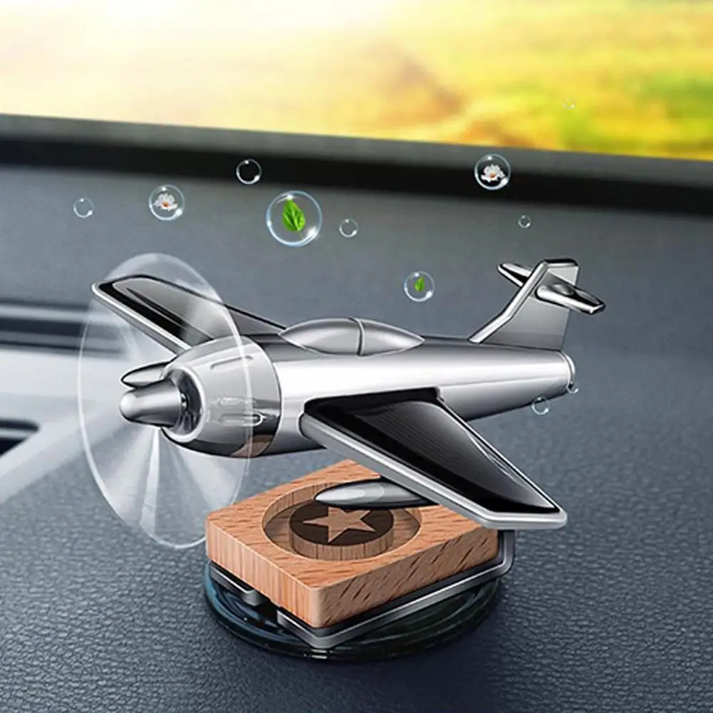 30pcs Car Solar Powered Aircraft Aromatherapy Solid Car Freshener Solar Airplane Air Aromatherapy Decoration Car Decorat