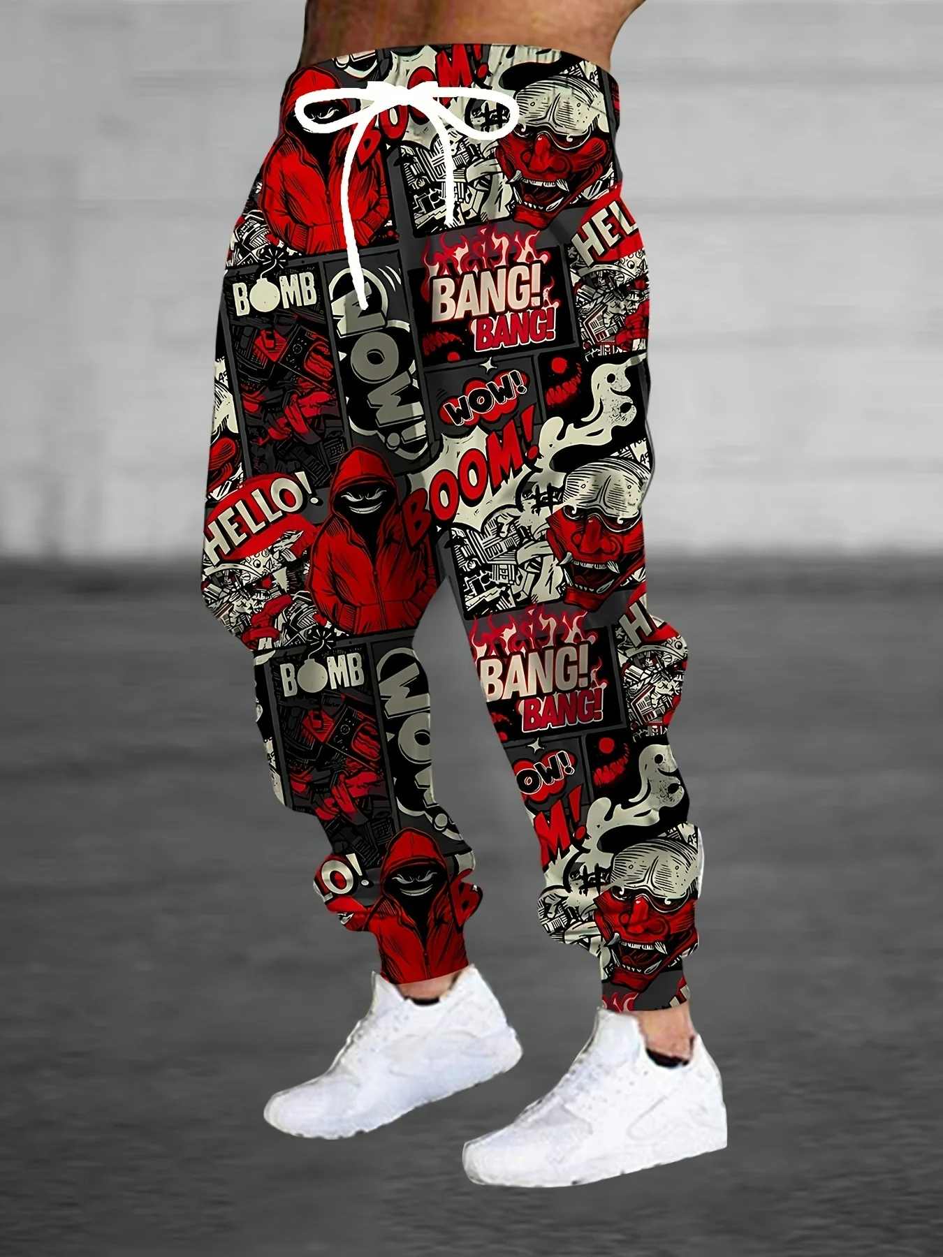 Pantaloni versatili da esterno morbidi e comodi con stampa graffiti personalizzati da uomo autunno e inverno di vendita calda