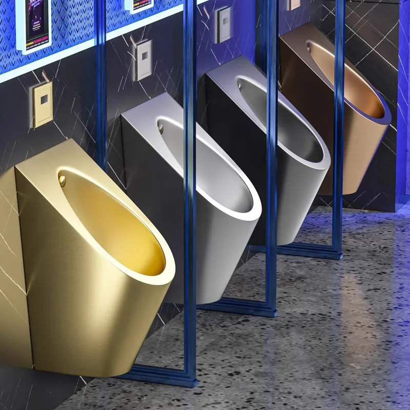 Stainless steel urinal wall-mounted bar men's bathroom urinal integrated automatic induction urinal deodorant